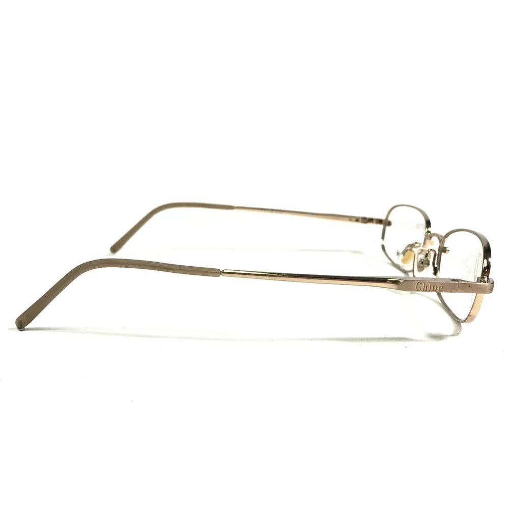 Chloe Eyeglasses Frames CL1108 C03 Shiny Gold Rectangular Full Rim 51-18-135